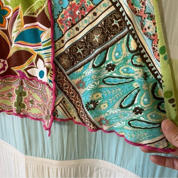 Anya SF Y2K Floral Graphic Pattern Mix Top Sz Medium - Picture 6 of 7